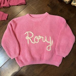 12-18 Months Baby Chunky Personalized Sweater